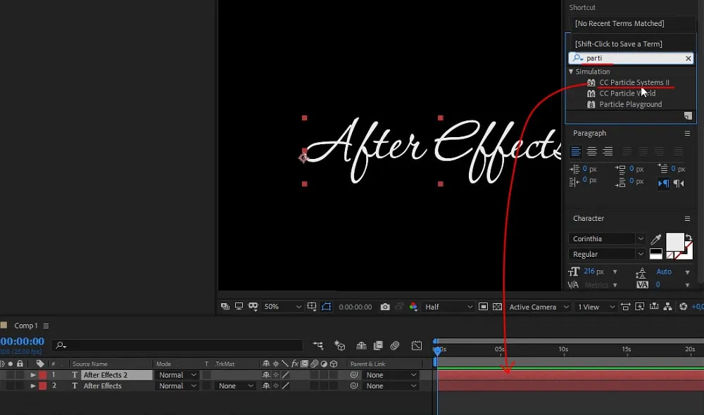 Эффект текста в After Effects